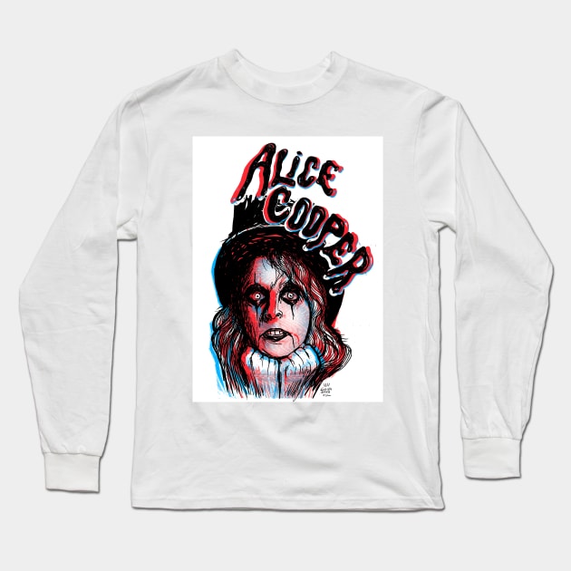 Alice Cooper Long Sleeve T-Shirt by guacharakavil